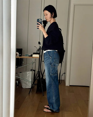 V-neck sweatshirt