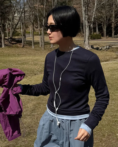 Tencel layered T-shirt