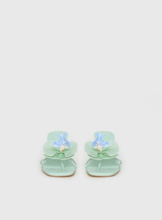 Azira Flower Detail Heels Blue
