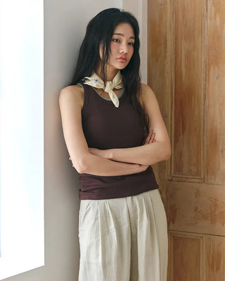 [8th Re-release] (ORIGINAL) Lined Cotton Scarf (cream)