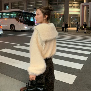 Fur zip jacket