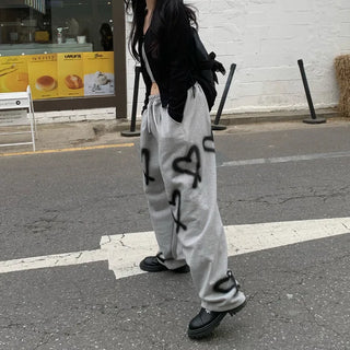 [Unisex] Heart Print Training Pants