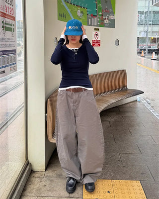 (Unisex) Studded Pocket Wide Pants