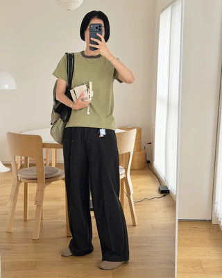 [1st Re-release] (ORIGINAL) Nylon Pintuck Wide Pants (black)