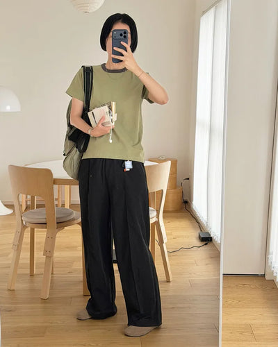 [1st Re-release] (ORIGINAL) Nylon Pintuck Wide Pants (black)