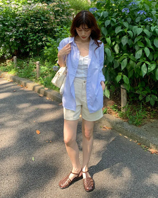 Oversized striped shirt