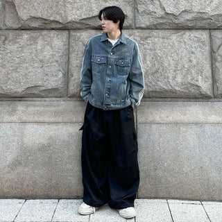 (Unisex) Track Denim Jacket