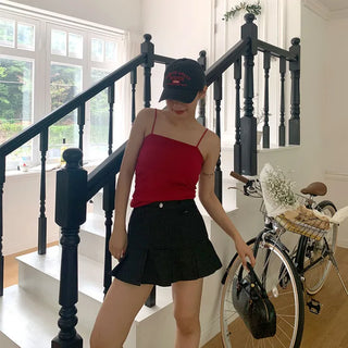Camisole with shirred cups