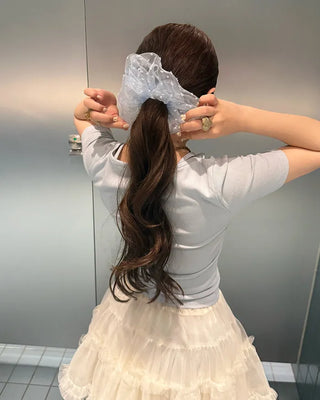 Sheer Dot Scrunchie