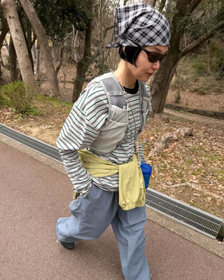 Summer check scarf