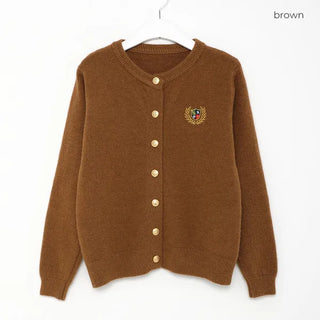 Gold button stitch cardigan