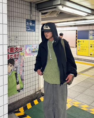 Nylon pocket windbreaker