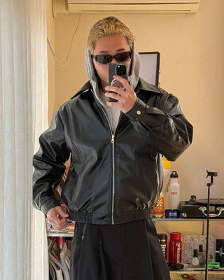 Colored leather jacket