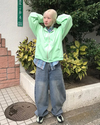 Vintage Washed Denim Pants