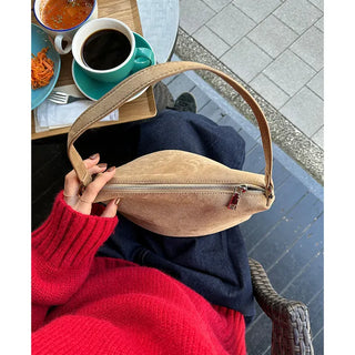 Suede tote bag