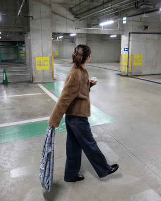 Colored fur jacket