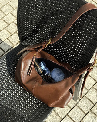 Leather Hobo Shoulder Bag