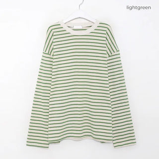 (Unisex) Semi-Oversized Border T-Shirt