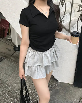 Cancan cotton mini skirt