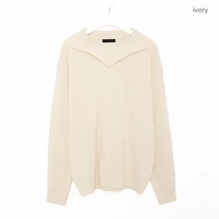 Open-collar knit