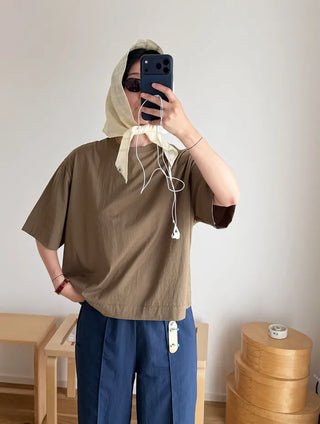 Mercerized Overfit Short-Sleeve T-Shirt