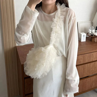 Loose-fitting sheer t-shirt