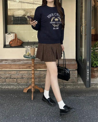 Lettering Round Knit