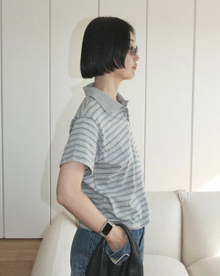 Striped polo shirt
