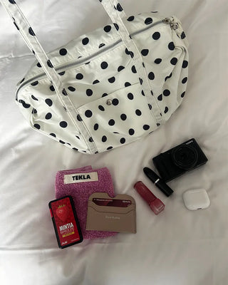 Dot Pocket Boston Tote Bag
