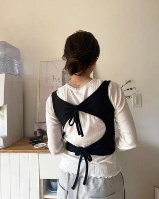 Backless Ribbon Top