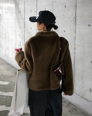 Colored fur jacket