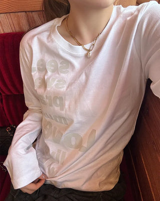 Lettering Long Sleeve T-Shirt