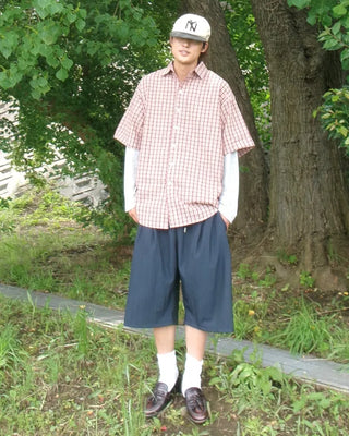 Two-pleat easy shorts