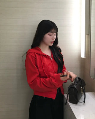 Flower Stitch Hoodie