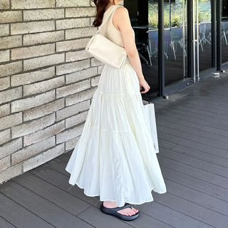 Tiered long skirt