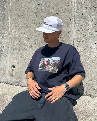 Biker short-sleeved T-shirt