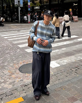 Mohair striped knit