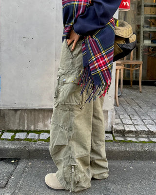 Vintage cargo wide pants