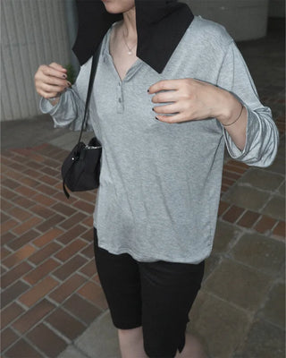 Soft button T-shirt