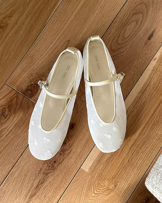 See-through Mary Jane Flats