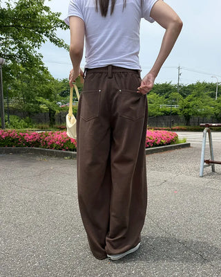 Belt loop wide sweatpants