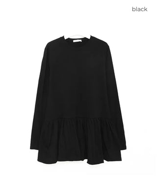 Frilled Hem Basic Tunic
