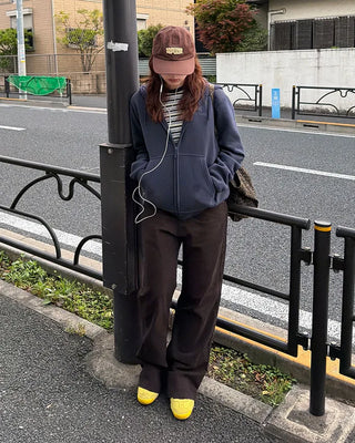 Cotton straight pants