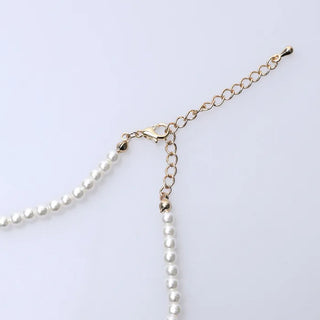 Pearl ribbon necklace