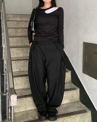Double-breasted see-through T-shirt