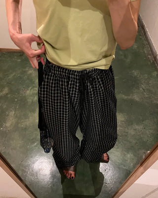 Checked Banding Pants