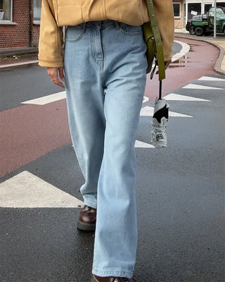 Wide-fit denim pants