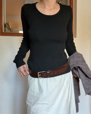 Modern leather belt