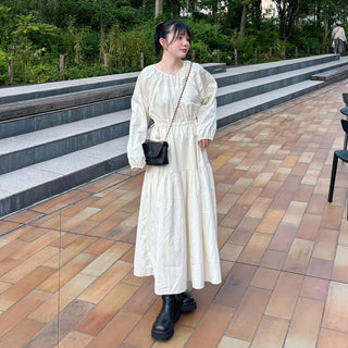 Shirred String Long Dress