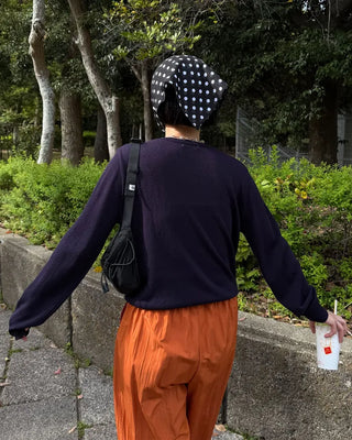 Cotton polka dot scarf
